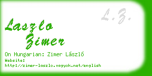 laszlo zimer business card