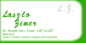 laszlo zimer business card